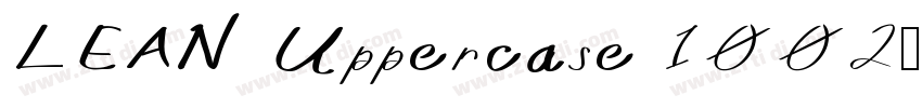 LEAN Uppercase 1002字体转换